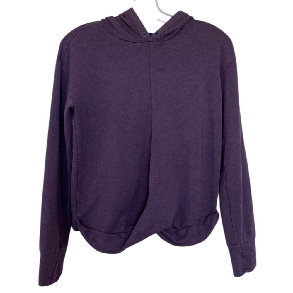 Athleta Hoodie Girls Size XL 14 Purple Hooded Long Sleeve Thumbholes